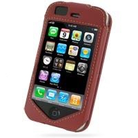Apple iPhone 3G / 3GS PDair Leder Tasche - Rot